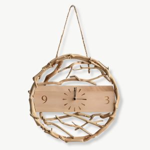 horloge murale en bois