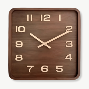 horloge murale design bois