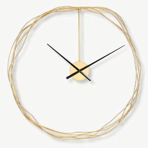 Horloge Murale Cercle Fil Doré