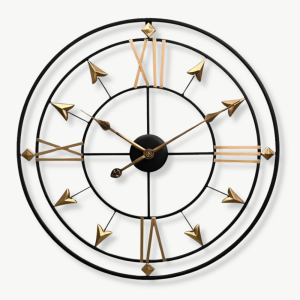 horloge murale design en métal