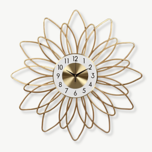 horloge murale dorée élégante