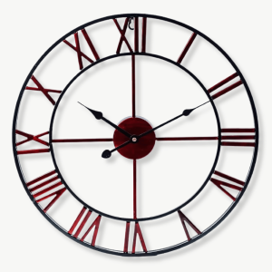 horloge murale industrielle cuivre rouge