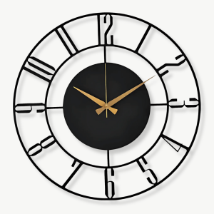 Horloge Murale Moderne Bois Noir