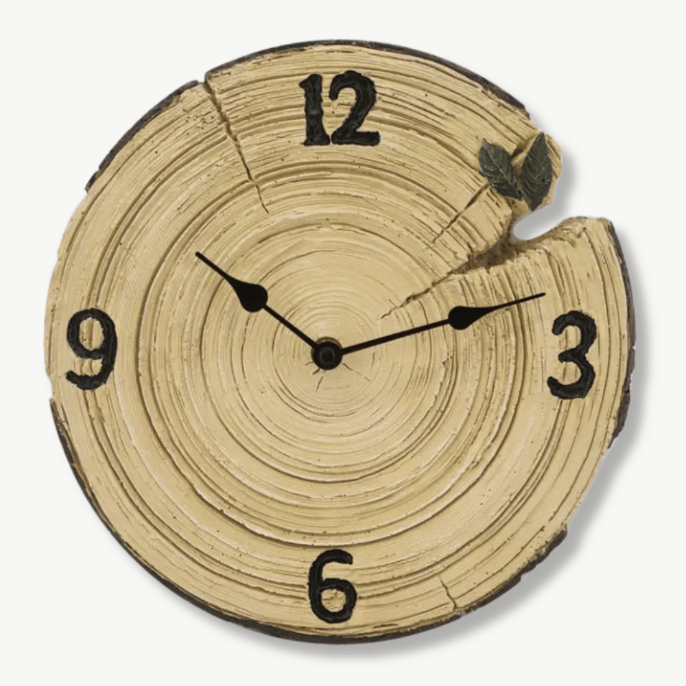 Horloge Murale Rustique en Forme de Bûche