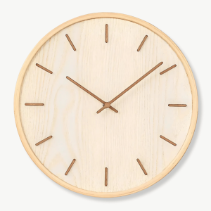 horloge murale bois naturel