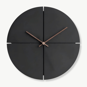 Horloge Murale en Bois Nordique noir