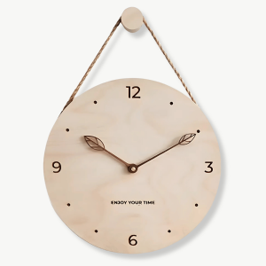 horloge murale en bois