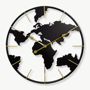 horloge murale carte