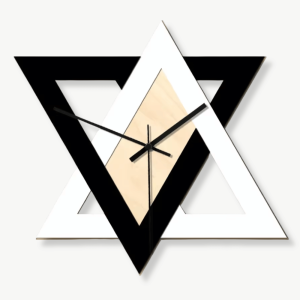 horloge murale Triangle noir