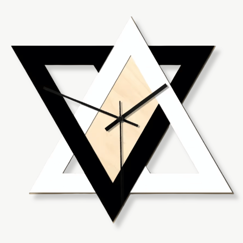 horloge murale Triangle noir