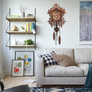 horloge murale design bois