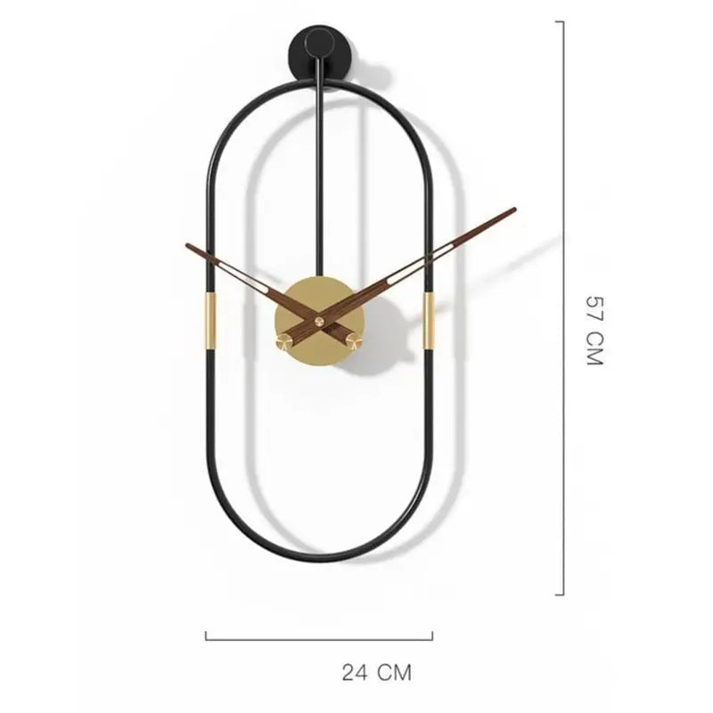 Horloge contemporaine ovale