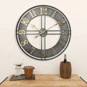 horloge métal vieilli