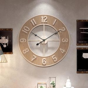 horloge bois naturel