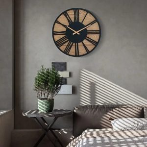 horloge murale design bois