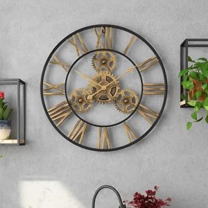 horloge design doré
