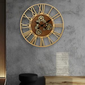 horloge design bois engrenages