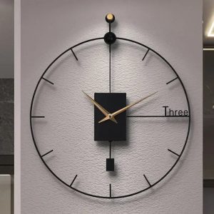 clock modern black