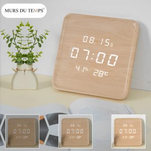 horloge en bois moderne