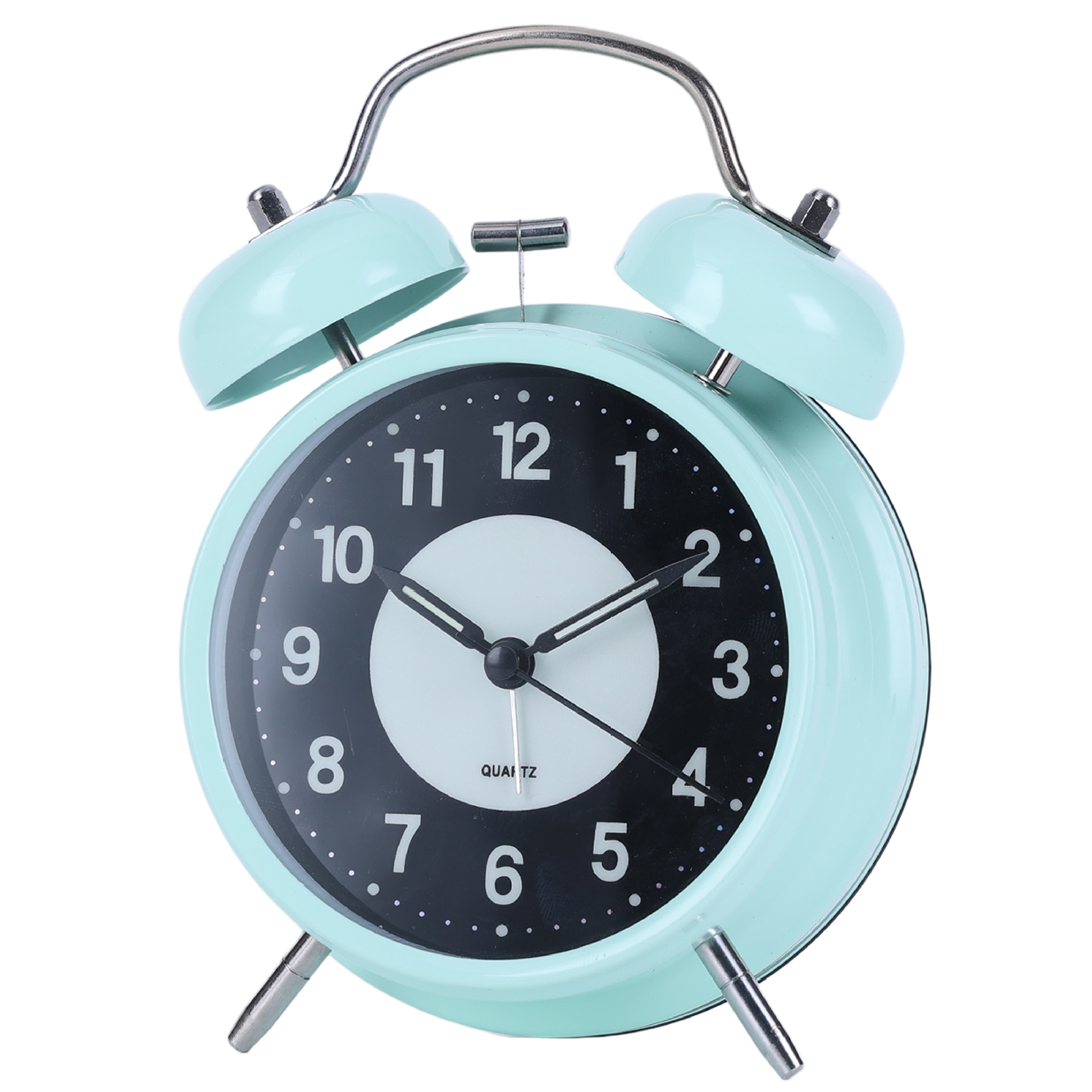 Horloge réveil vert pâle à double cloche