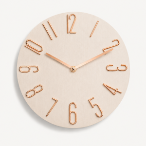 Horloge Murale Silencieuse 30 cm – Chiffres 3D