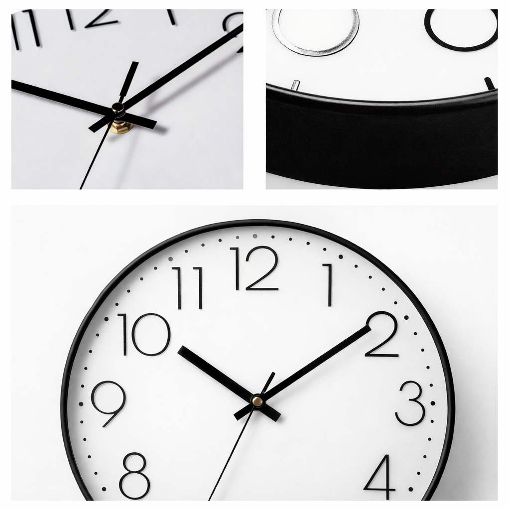 Horloge murale moderne 20 cm - Quartz silencieux sans Tic - Tac – Image 4