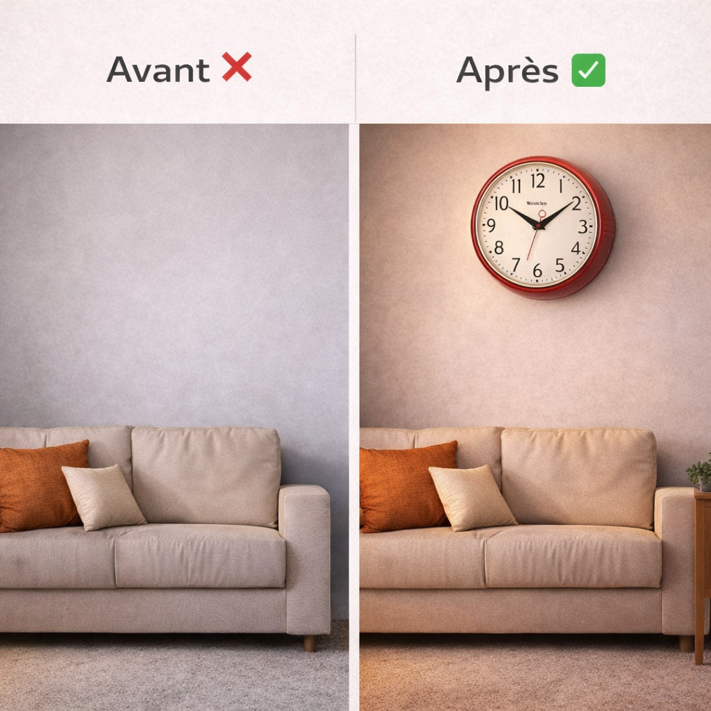 Horloge Murale Cuisine Vintage Silencieuse – Style 1950, 24 cm Rouge – Image 10