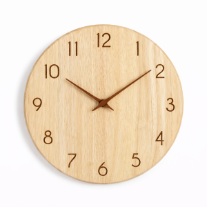 Horloge Murale Bois Naturel Silencieuse – Design Nordique Épuré (25 & 30 cm)