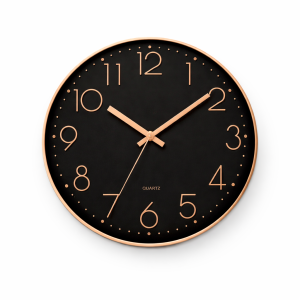 Horloge Murale Silencieuse 20 cm – Design Moderne Rose Gold