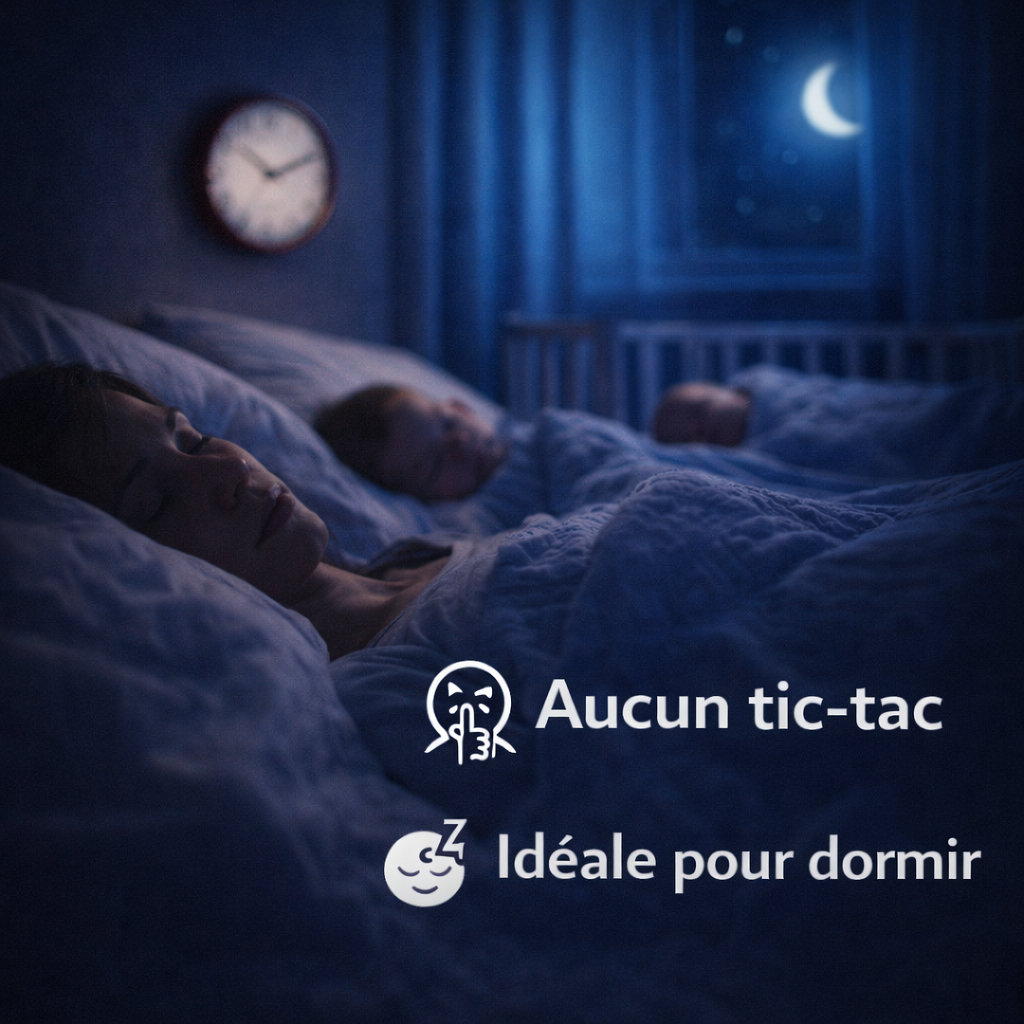 Horloge Murale Cuisine Vintage Silencieuse – Style 1950, 24 cm Rouge – Image 8