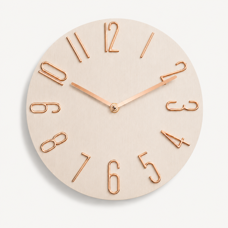 Horloge murale silencieuse 30 cm avec chiffres 3D